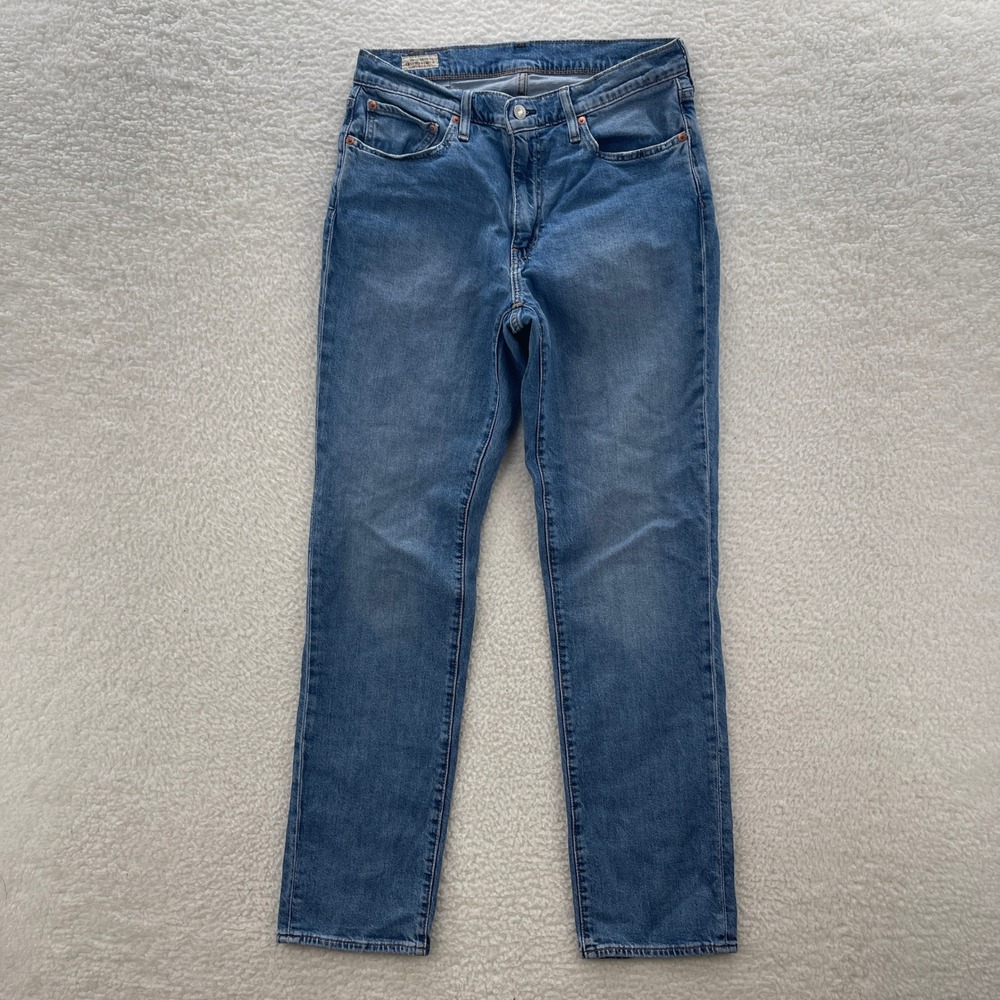 Levis Premium 541 Jeans Mens 33x34 Blue Athletic Tapered Premium Denim Casual